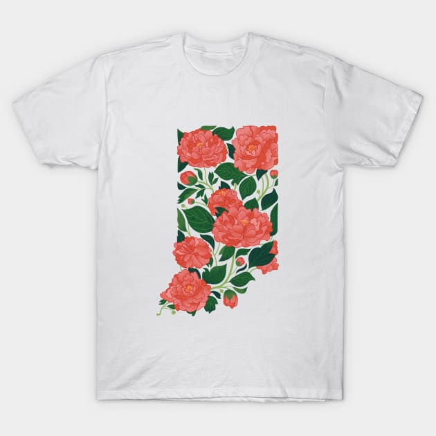 Indiana Peony T-Shirt by Lucie Rice Illustration and Design, LLC